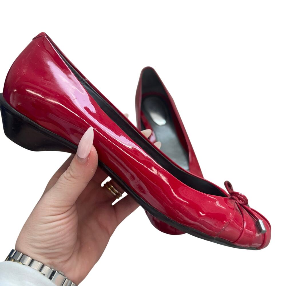 Alfani Cherry Red Patent Ballet Flats Size 8